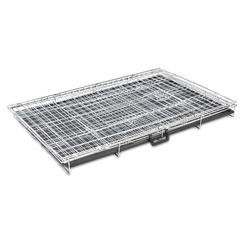 vidaXL Cage en Métal Pliable pour Chien XL Cage de Transport Chenil Maison