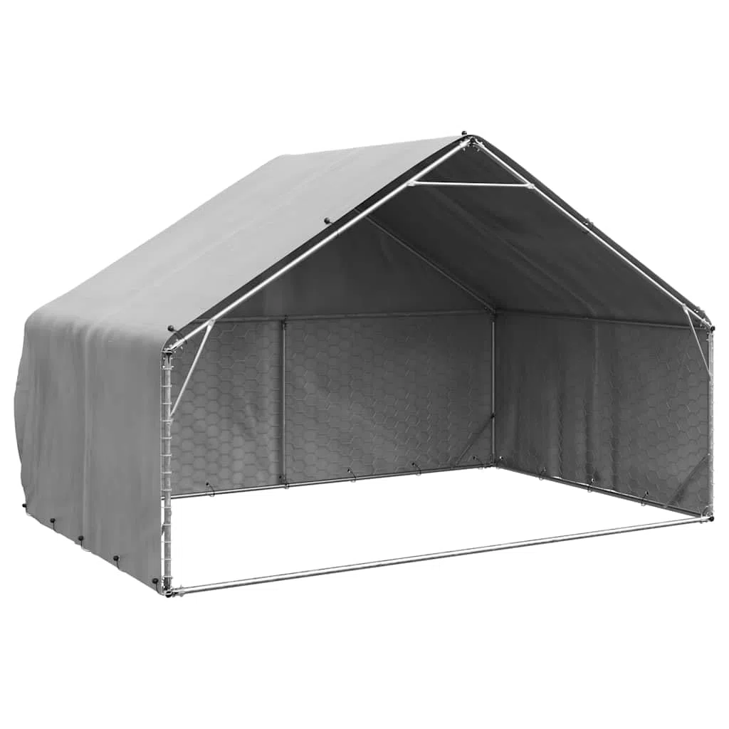 vidaXL Niche d'extérieur pour Chien avec Couvercle, 3 x 2 x 1,9 m,