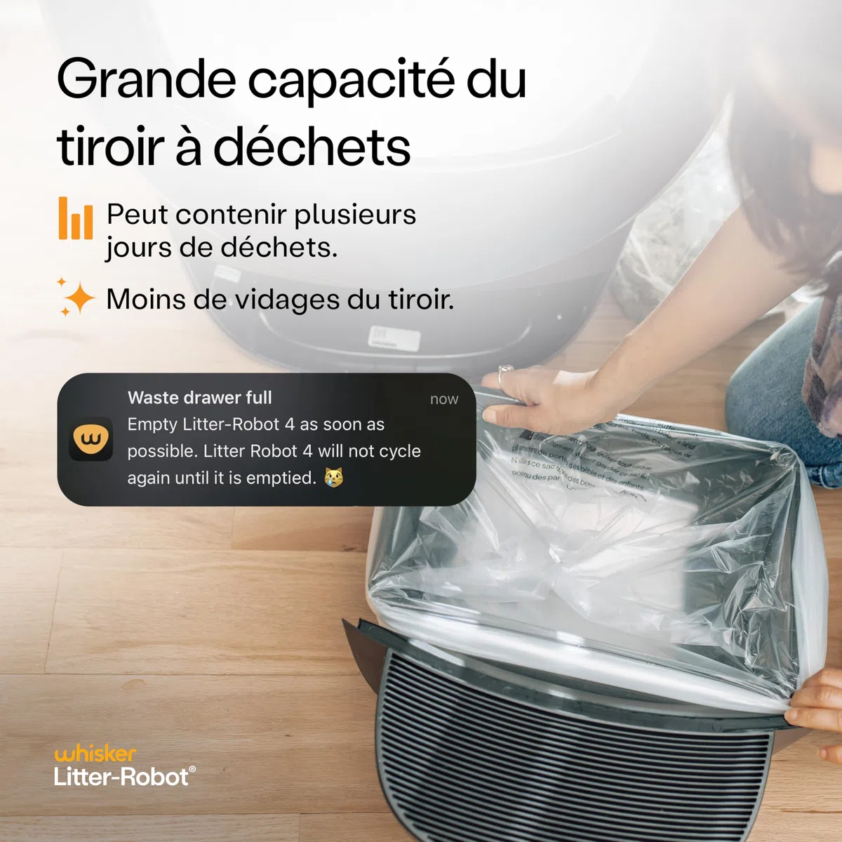 Litter-Robot 4 avec Marche & barrière par Whisker, Noir - la litière Automatique Auto-nettoyante, Aide à réduire Les odeurs de la litière, ne ramassez Plus Les déchets