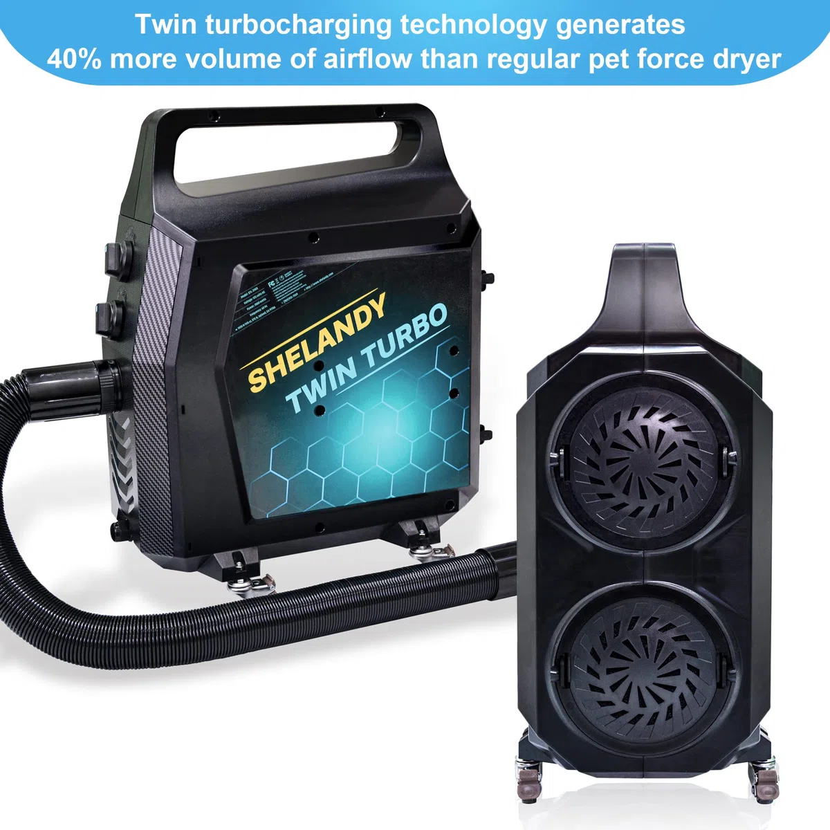 SHELANDY Sèche-Linge Double Turbo pour Chien