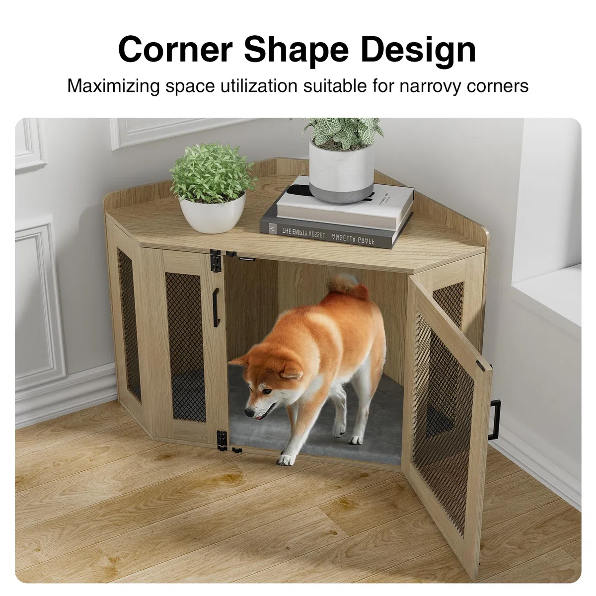 Cage Meuble pour Chien d’Intérieur pour Chien de Petite et Moyenne Taille