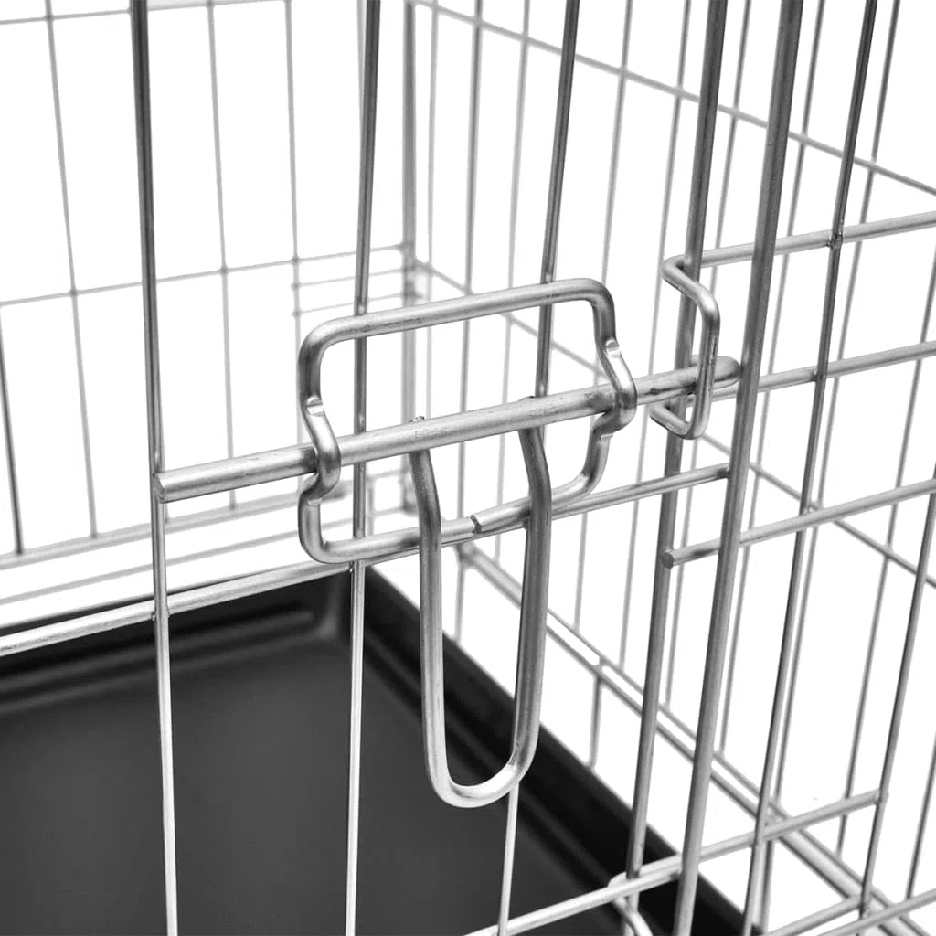 vidaXL Cage en Métal Pliable pour Chien XL Cage de Transport Chenil Maison
