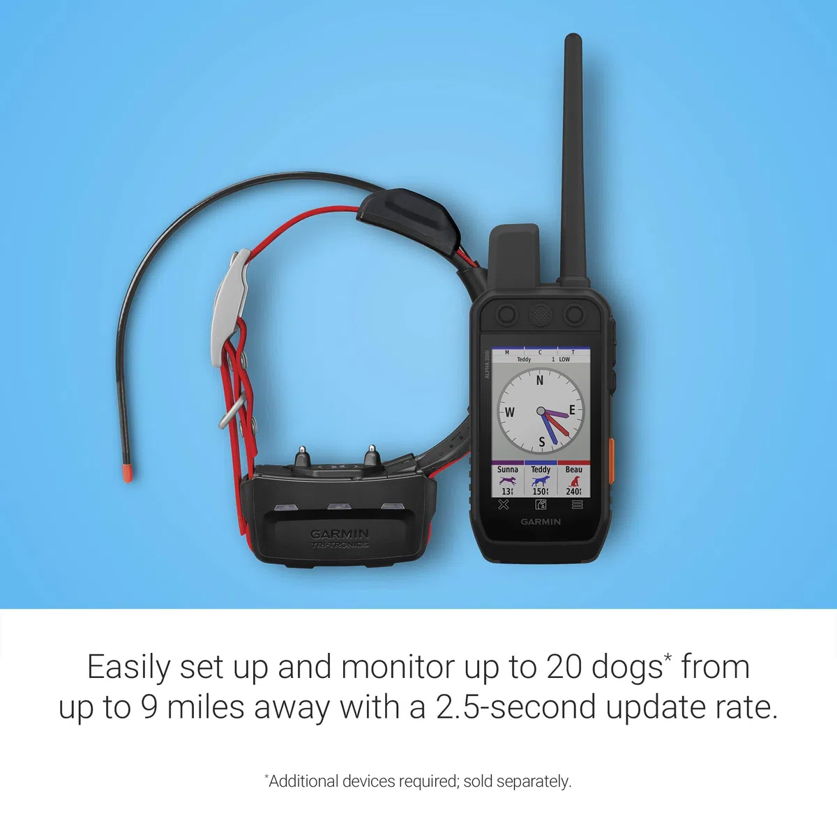 Garmin Alpha 200i/TT 15 Ensemble de Suivi et de Dressage de Chien, Portable et Collier, utilise la Technologie inReach, écran Tactile de 3,6" lisible à la lumière du Soleil (010-02230-00), Noir